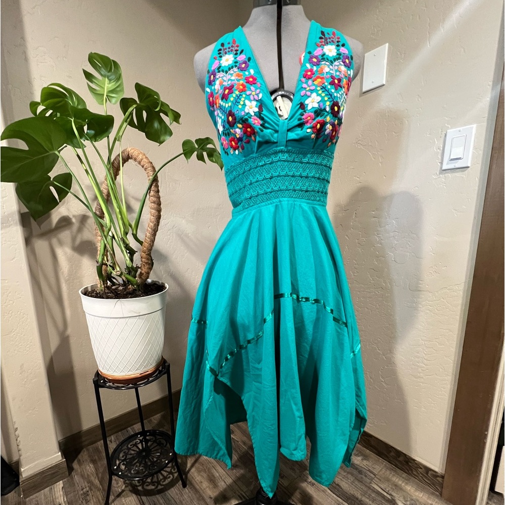 Embroidered Mexican Dress Homemade
